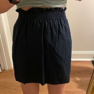 J crew navy paper bag skirt